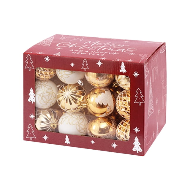 Colgantes Bolas 7CM 36 Uds Con Lazo para Del Corona Fiesta Navidad