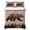 Orange, Brown, Black, variant on Quilts Queen Size Bedding Set, Brown Bear Cabin Lightweight Quilted Comforter, Vintage Pine Tree Grey Farmhouse Soft Reversible Bedspread Coverlet with Pillow Covers for All Season, 90" x 96"