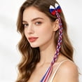 thumbnail image 4 of erdimoy National Flag Color Bow Braided Tassel Hair Clips, Country Thematic Soccer Game Day Cheer Hair Barrette Accessories for Sports Fan Outfit Decor, 4 of 6