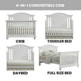 thumbnail image 5 of Oxford Baby London Lane 4-in-1 Convertible Crib, Vintage White, 5 of 12