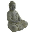 thumbnail image 6 of Pemberly Row Indoor/Outdoor Fiber Clay Full Buddha Pose Statue in Gray, 6 of 6