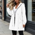 thumbnail image 5 of Sheghy Womens Rain Jacket Women Long Sherpa Jacket Zip Up Daily Trench Jacket with Pockets, 5 of 7