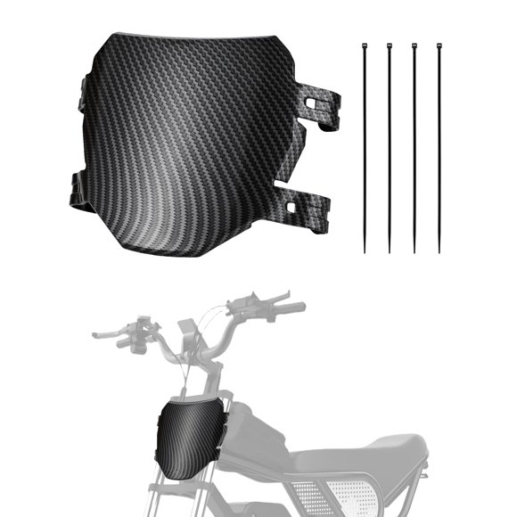 Placa frontal para ebike IUVWISN con patrón de fibra de carbono