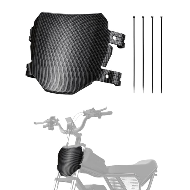 Placa frontal para ebike IUVWISN con patrón de fibra de carbono