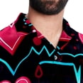 thumbnail image 5 of Valentine's Day Love ECG Men's Short Sleeve Shirts, Casual Hawaiian Print Button Down Summer Beach Top Unisex, 5 of 6