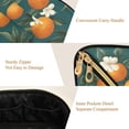 thumbnail image 5 of FORMRS Makeup Bag Travel Cosmetic Organizer for Women Fold Flat Zipper Pouch with Handle, Retro Floral Orange, 5 of 8