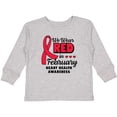 thumbnail image 3 of Inktastic Heart Health Awareness We Wear Red in February Boys or Girls Long Sleeve Toddler T-Shirt, 3 of 5