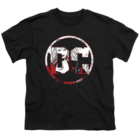 Batman - Dc Logo Harley - Youth Short Sleeve Shirt - Small