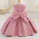 thumbnail image 3 of Vestido de niña de un año de encaje, vestido de princesa para niña de las flores, lazo, disfraz de pasarela, 3 of 6
