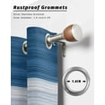 thumbnail image 6 of Outdoor Curtains for Patio, Dark Blue Ombre Stripes Waterproof Blackout Outside Curtain for Porch/Pergola/Gazebo, Chic Vintage Simple Abstract Art Thermal Insulated Drapes, 2 Panels, 54 x 95 Inch, 6 of 8