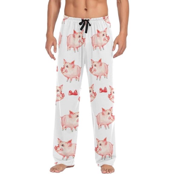 GZHJMY Pig Pajama Pants for Men, Lounge Pants Lightweight Men Pajama Bottoms with Drawstring Pockets, Christmas New Year Birthday Gifts, XX-Large