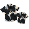 thumbnail image 5 of IBTOM CASTLE Daddy and Me Matching Outfits Hawaiian Father and Son Matching Shirts for family Photoshoot Summer Men Boys Father's Day Tops 3XL Black Floral, 5 of 8