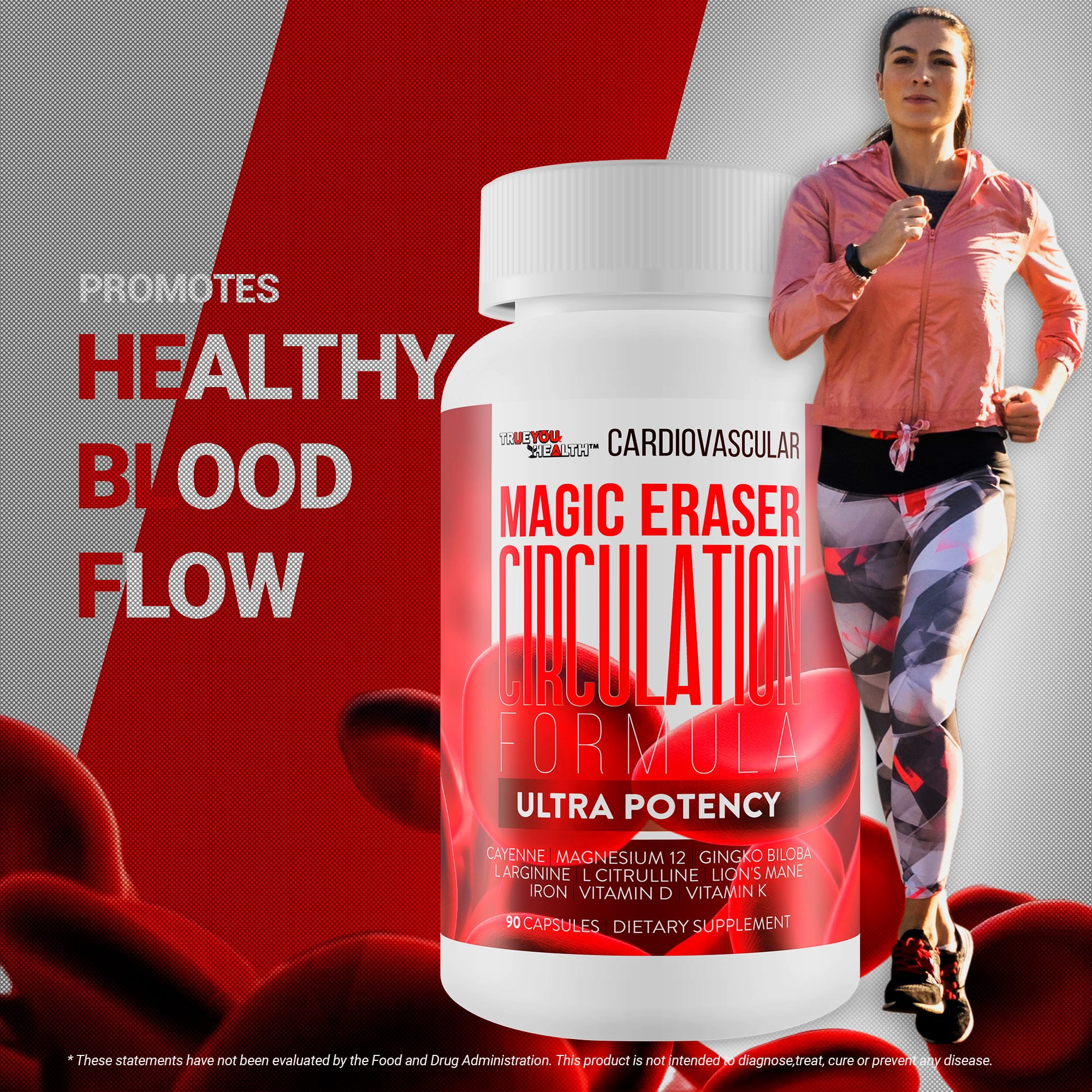 Magic Eraser Circulation Formula - Our Best Circulation and Vein Support Vitamins - High Pressure Pills - Circulation Supplements to Increase Blood Flow Care - Cardiovascular Magic Eraser Supplement