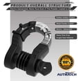 thumbnail image 4 of AUTMATCH Shackles 3/4" D Ring Shackle (2 Pack) 68,000Ibs Break Strength with 7/8" Screw Pin and Shackle Isolator &, 4 of 5