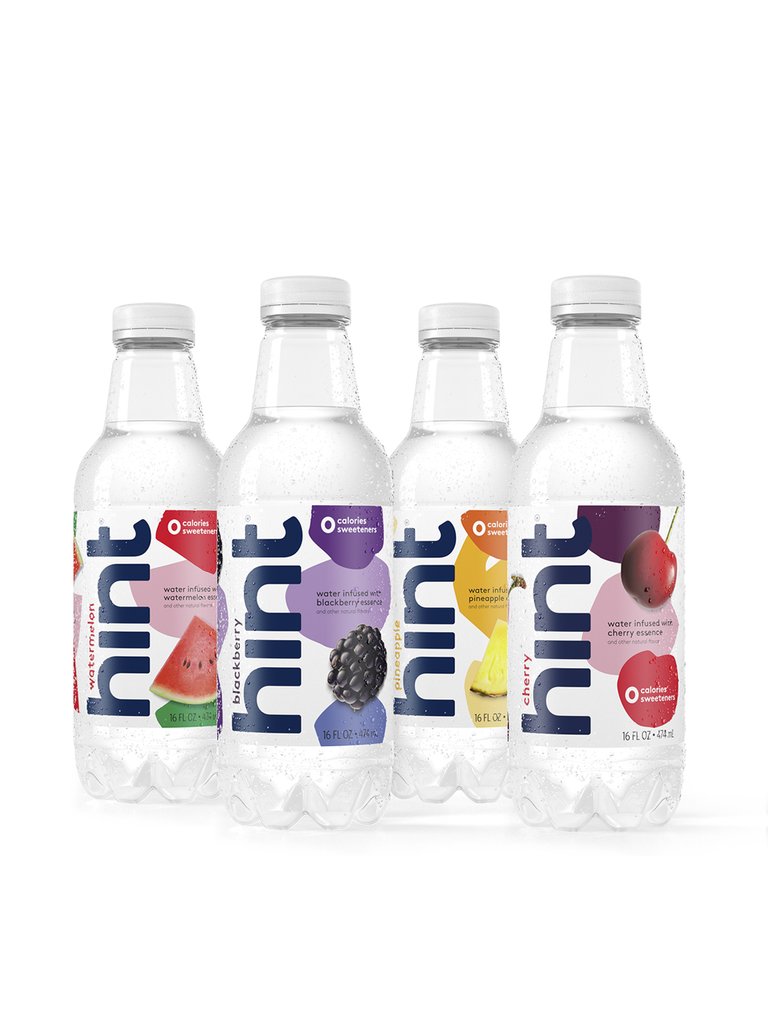 Hint Water Variety Pack, Blackberry, Watermelon, Cherry, Pineapple, 16