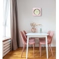 thumbnail image 7 of Infinity Instruments Retro Sqaure Rose Blush Pink Plastic 9.25-inch Analog Wall Clock, 7 of 7