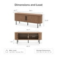 Quin 59" Tambour TV Stand, Walnut
