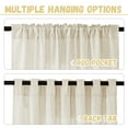 thumbnail image 2 of StangH Flax Linen Sheer Curtains 90 inches Long, Back Tab Privacy Semi Sheer Curtains Soft Lightweight Farmhouse Boho Drapes for Living Room Bedroom Patio, Natural, W55 x L90, 2 Panels, 2 of 8