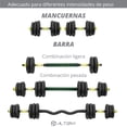 thumbnail image 2 of Set De Mancuernas Altera JS Con Barra De Pesa Rusa Ajustable Altera 20 Kg, 2 of 12