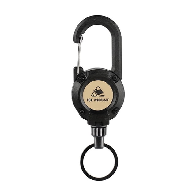 Llavero retráctil con mosquetón | Portatarjetas multifunción para tarjetas de identificación y llaves | Cuerda de acero inoxidable de 63,5 cm para oficina, senderismo y acampada.