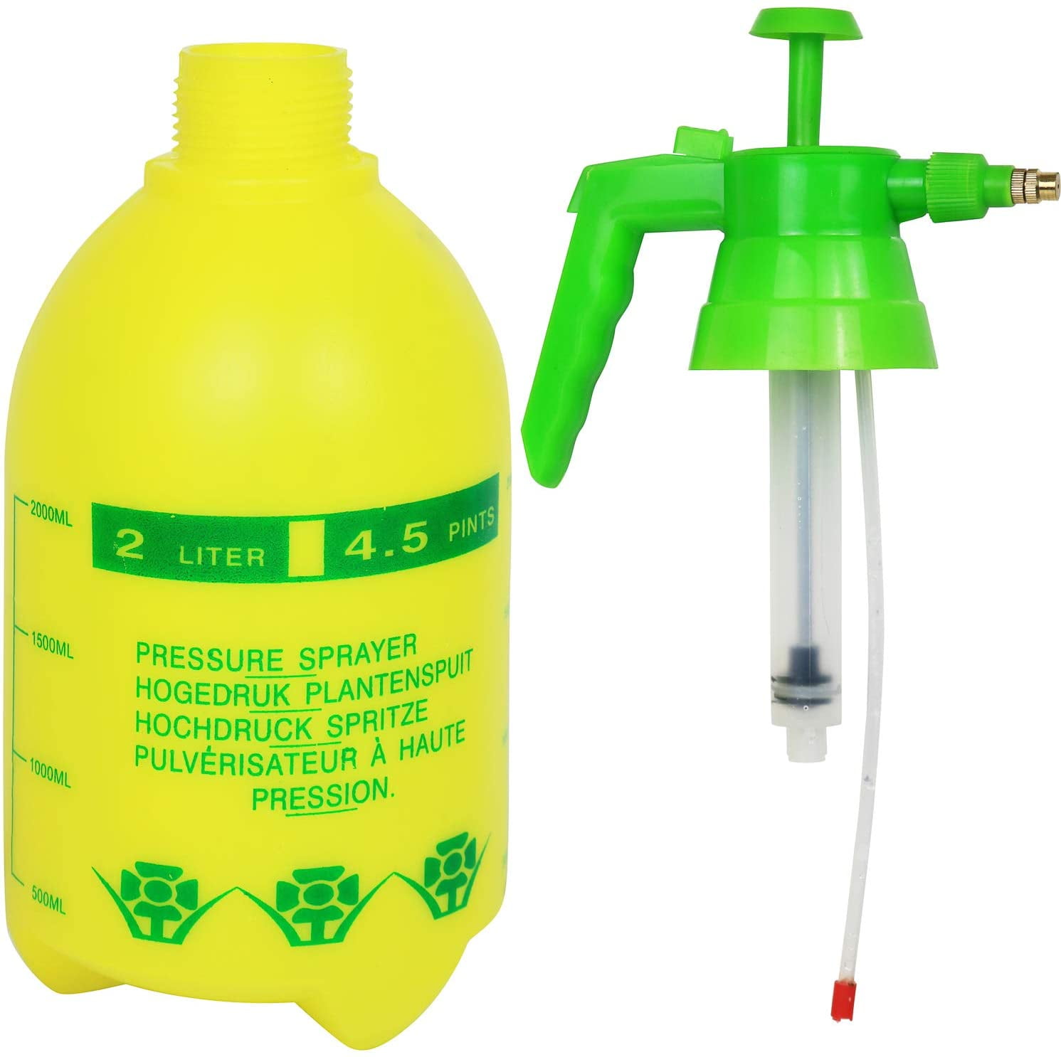 0.5 Gallon Handheld Garden Pump Sprayer, 2L Lawn & Garden Sprayers, Foam  Sprayer Pressure Water Spray Bottle, Hand Pressurized Spray Bottle for Home