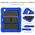 thumbnail image 7 of FJLBDE Case for iPad Pro 13 Inch (M4 2024/M5 2025), Rugged Shockproof Tablet Cases Cover with Kickstand Shoulder Strap, Blue, 7 of 7