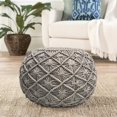 thumbnail image 3 of Pouf Pouf en Macramé Noué à la Main Rond de 20 Pouces, 3 of 7