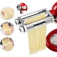 thumbnail image 1 of Pasta Maker Attachment 3 in 1 Set Compatible for KitchenAid Mixers Plus Hub Knob Screw Accessory Included Pasta Sheet Roller, Spaghetti Cutter, Fettuccine Cutter Maker and Cleaning Brush, 1 of 9