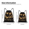 thumbnail image 2 of Xecao Happy New Year 2025 D Pattern Sports Drawstring Backpack - String Swim Gym Bag with Wet Proof Pocket for Women&Men-Small, 2 of 6