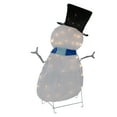 thumbnail image 4 of Northlight Lighted Chenille Snowman Outdoor Christmas Decoration - 32" - White Lights, 4 of 5