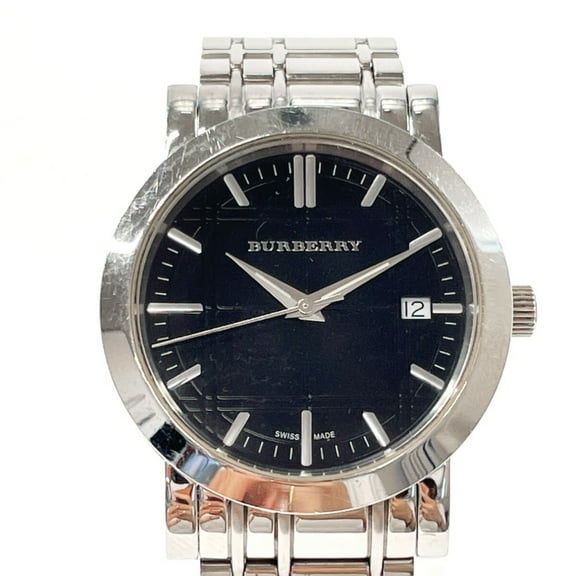 Pre-Owned BURBERRY BU1364 Watch Stainless Steel/Stainless Steel Silver Quartz Black... (Good)