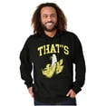 thumbnail image 5 of Funny Fruit Pun That's Bananas Unisex Plus Fleece Graphic Hoodie Brisco Brands 3X, 5 of 6
