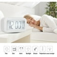 thumbnail image 6 of LCD Electronic Clock Large Screen Mute Smart Time Temperature Display Alarm Clock GHY‑501White, 6 of 8