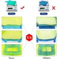 thumbnail image 2 of Bolsa de playa de malla grande para juguetes Tote de arena con cremallera para niños Piscina de natación Zapatos de arena de viaje Toallas húmedas 18 x 12 x 18 pulgadas Correas verdes Malla azul brillar Electrónica, 2 of 5