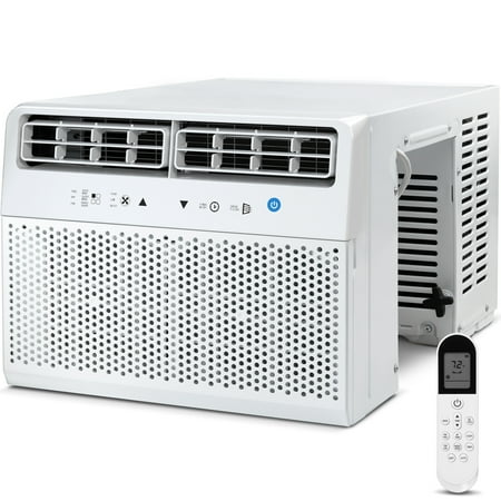 Electactic Window Air Conditioner with Remote Control, 10000 BTU Ashrae 115 Volt U-Shape , Window AC Unit 6 Modes and 3 Fan Modes, 24 Hour Timer, 450 Sq.Ft
