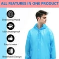 thumbnail image 5 of 2 sets of outdoor hiking one-piece raincoat adult non-disposable raincoat EVA thickened breathable raincoat, 5 of 5