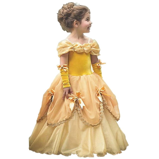 Vestido de Encanto para niña, disfraz de Cosplay para fiesta de cumpleaños, vestido elegante para niños, ropa de Halloween para niña, vestido de princesa con encanto 6T Gao Jinjia LED