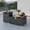 Gray, variant on Spaco 2-Piece Outdoor Rattan Gas Fire Table Set, 32" Rectangle Fire Pit with Tank Cover, CSA-Certified, 40,000 BTU, Gray PE Wicker