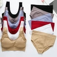 thumbnail image 4 of Women Bra Set 1 Set Women Bra Set No Rims Soft Comfortable Push Up Lady Brassieres Seamless Tops Set for Daily Wear, 4 of 7