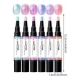 thumbnail image 2 of 6 Colors Nail Polish Pen Set, Pearl Shimmer Nail Polish Pens, Water Based Nail Art Polish, Quick Dry Nail Paint Markers with Brush Tip for DIY Home Manicure, No UV Lamp Needed, 2 of 9