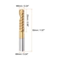 thumbnail image 2 of Uxcell End Mill CNC Router Bit Titanium Plated High Speed Steel Spiral Flute Upcut Milling Cutter for Acrylic MDF 6x25x50mm, 2 of 6