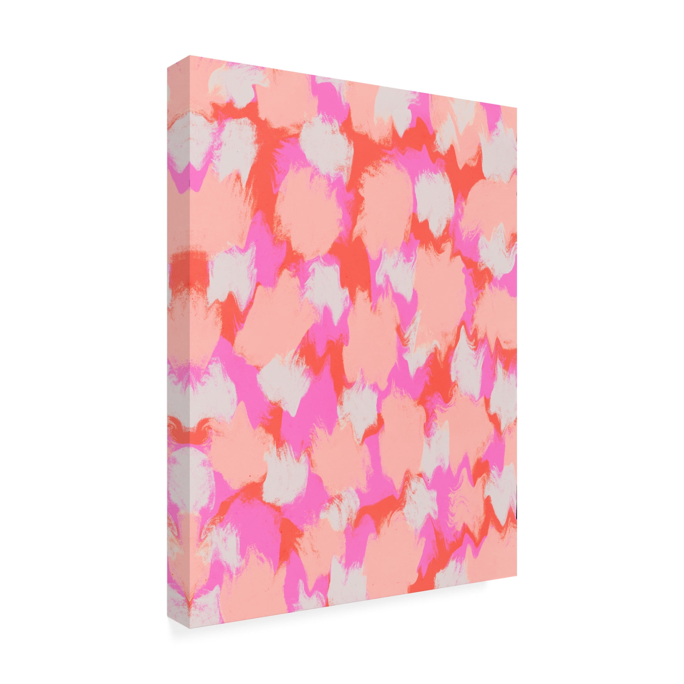 Canvas Wall Art - Treechild 'Liquid Pastel Strokes' Wall Art for Living Room, Bedroom, or Office D?cor by Trademark Fine Art - 14 x 19 Inches