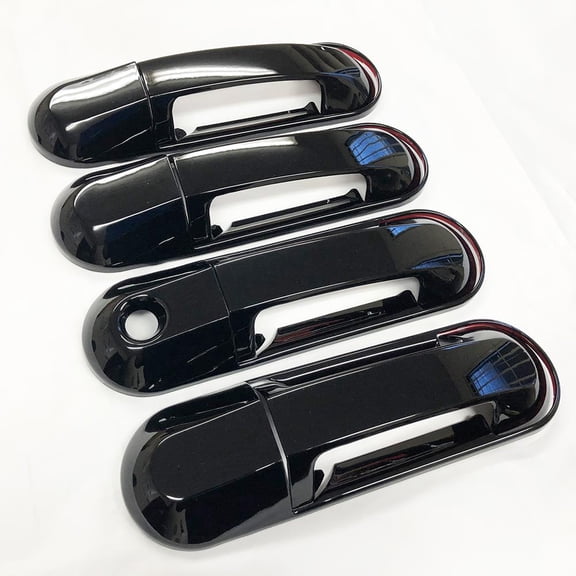Ultra Finish GLOSSY-BLACK Series 8pcs Door Handle Covers Compatible With 2002-2010 Ford Explorer Sport Trac Lincoln Aviator Mercury Mountaineer