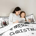 thumbnail image 5 of Castle Fairy 3-Piece Queen Comforter Set with Christmas Tree Plaid Design, 5 of 8