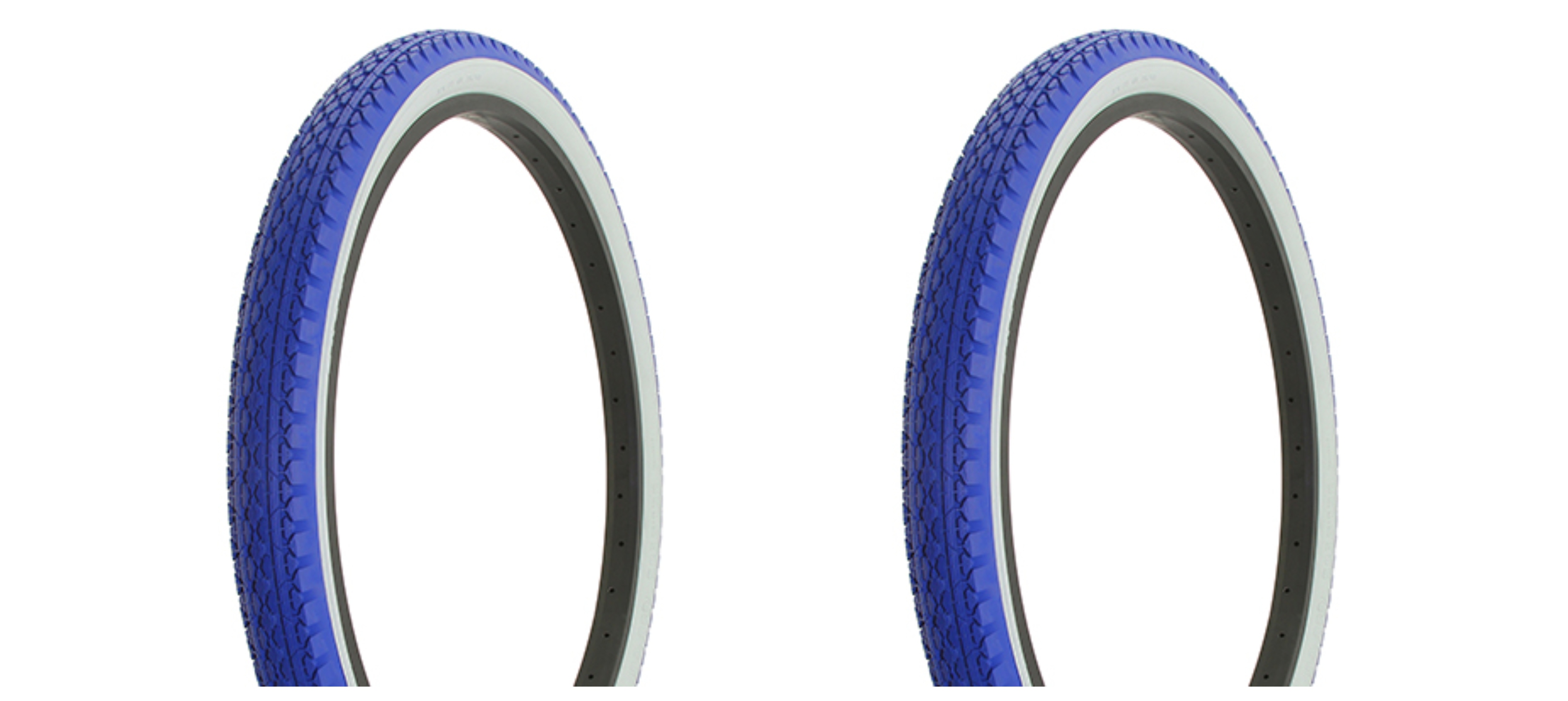 two bike Tire Duro 26" x 2.125" Blue/White Side WallHF133.lowrider