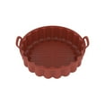 thumbnail image 2 of CNKOO Baking Deep Tray Basket Silicone Reusable Basket Pot Replacement with Handles Dishwasher-Safe /Rectangle - Red, 2 of 2
