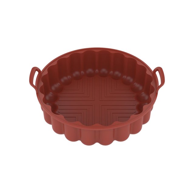 Plateau de Cuisson Panier en Silicone Réutilisable Panier Pot de Remplacement avec Poignées au Lave-Vaisselle / Rectangle - Rouge