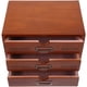 thumbnail image 4 of ColoMX Organizador de cajones de madera, caja de almacenamiento de artículos diversos multicapa, caja de almacenamiento con diseño de cajón, 4 of 7