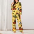 thumbnail image 3 of Kll Forest Guard Print Women'S Long Sleeve Pajamas With Pants Sleepwear Loungewear 2 Set-Xx-Large, 3 of 9