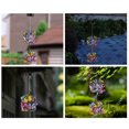 thumbnail image 2 of 1 pieza de luz solar de mariposa de dos bolas para exteriores, luz colgante LED para decoración de jardín, luz colgante trenzada de metal resistente al agua para paso de patio JAMW Sencillez, 2 of 5